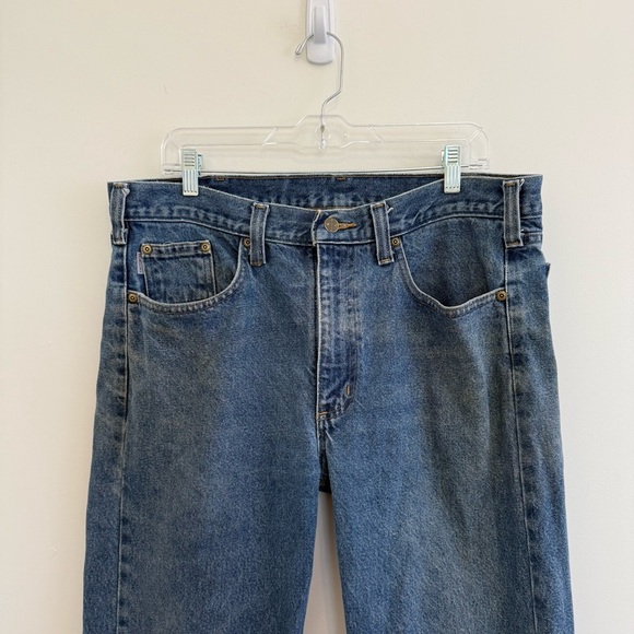 Carhartt Traditional Fit Straight Leg Dark Denim Jeans Men's B480-DVB Size 36x34 - Picture 2 of 10